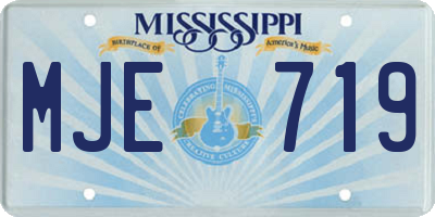 MS license plate MJE719