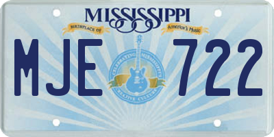 MS license plate MJE722