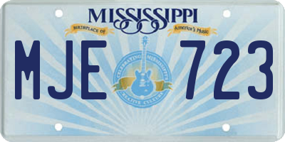 MS license plate MJE723