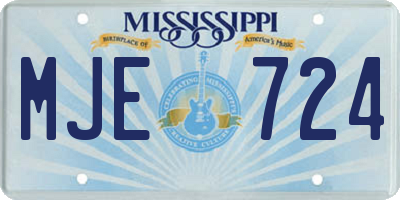 MS license plate MJE724