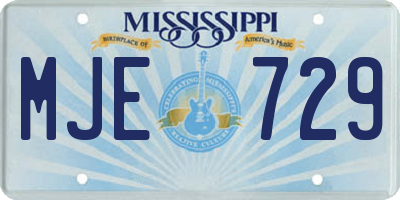 MS license plate MJE729