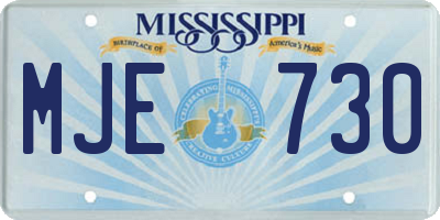 MS license plate MJE730