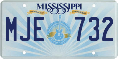 MS license plate MJE732