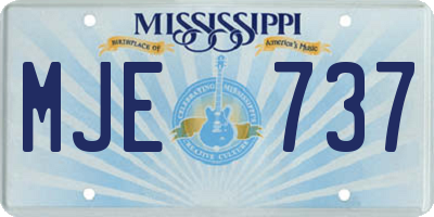 MS license plate MJE737