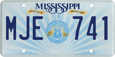 MS license plate MJE741
