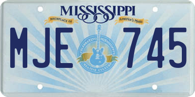 MS license plate MJE745