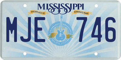 MS license plate MJE746