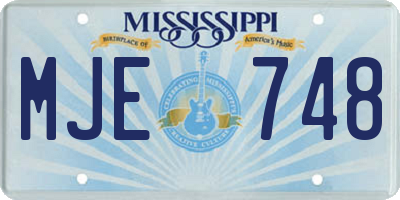 MS license plate MJE748