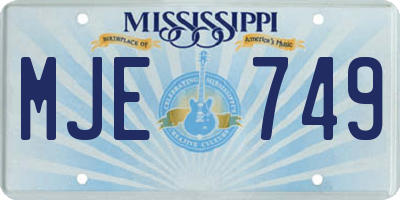 MS license plate MJE749