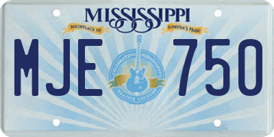 MS license plate MJE750