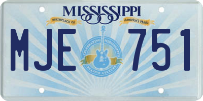 MS license plate MJE751