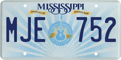MS license plate MJE752