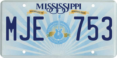 MS license plate MJE753