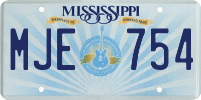 MS license plate MJE754