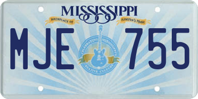 MS license plate MJE755