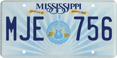 MS license plate MJE756