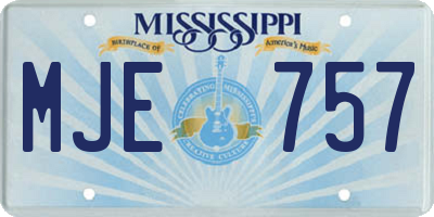MS license plate MJE757