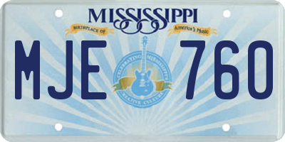 MS license plate MJE760