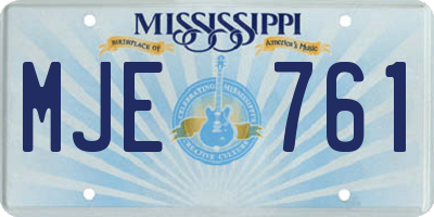 MS license plate MJE761
