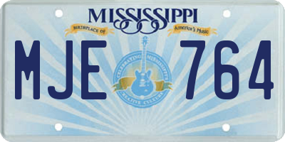 MS license plate MJE764