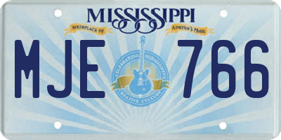 MS license plate MJE766
