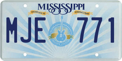 MS license plate MJE771