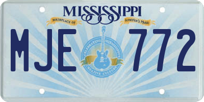 MS license plate MJE772
