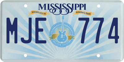 MS license plate MJE774