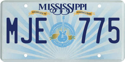 MS license plate MJE775