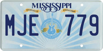 MS license plate MJE779