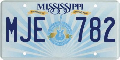 MS license plate MJE782
