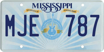 MS license plate MJE787