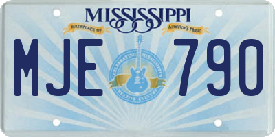 MS license plate MJE790