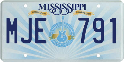 MS license plate MJE791
