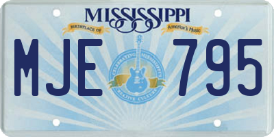 MS license plate MJE795