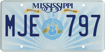 MS license plate MJE797
