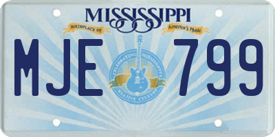 MS license plate MJE799