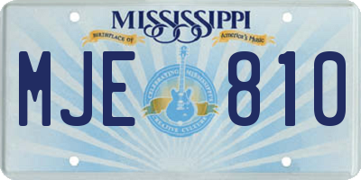 MS license plate MJE810