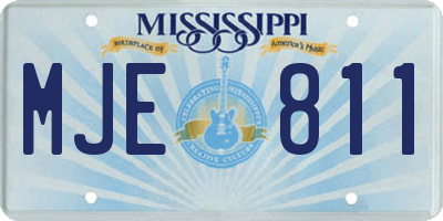 MS license plate MJE811