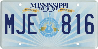 MS license plate MJE816
