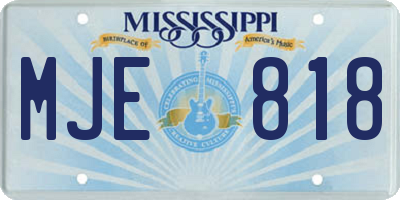 MS license plate MJE818