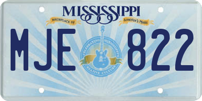 MS license plate MJE822