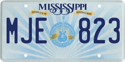 MS license plate MJE823