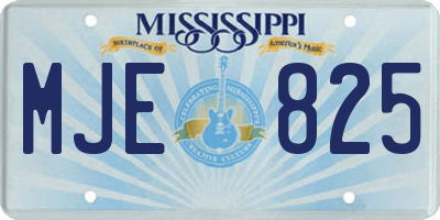MS license plate MJE825