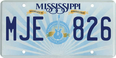 MS license plate MJE826