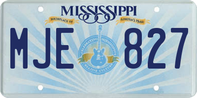 MS license plate MJE827