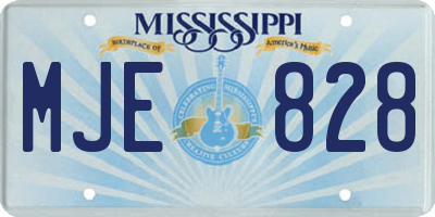 MS license plate MJE828