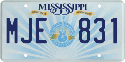 MS license plate MJE831