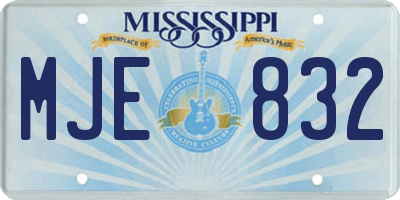 MS license plate MJE832