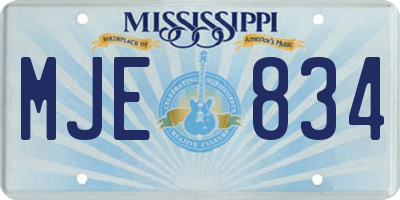MS license plate MJE834